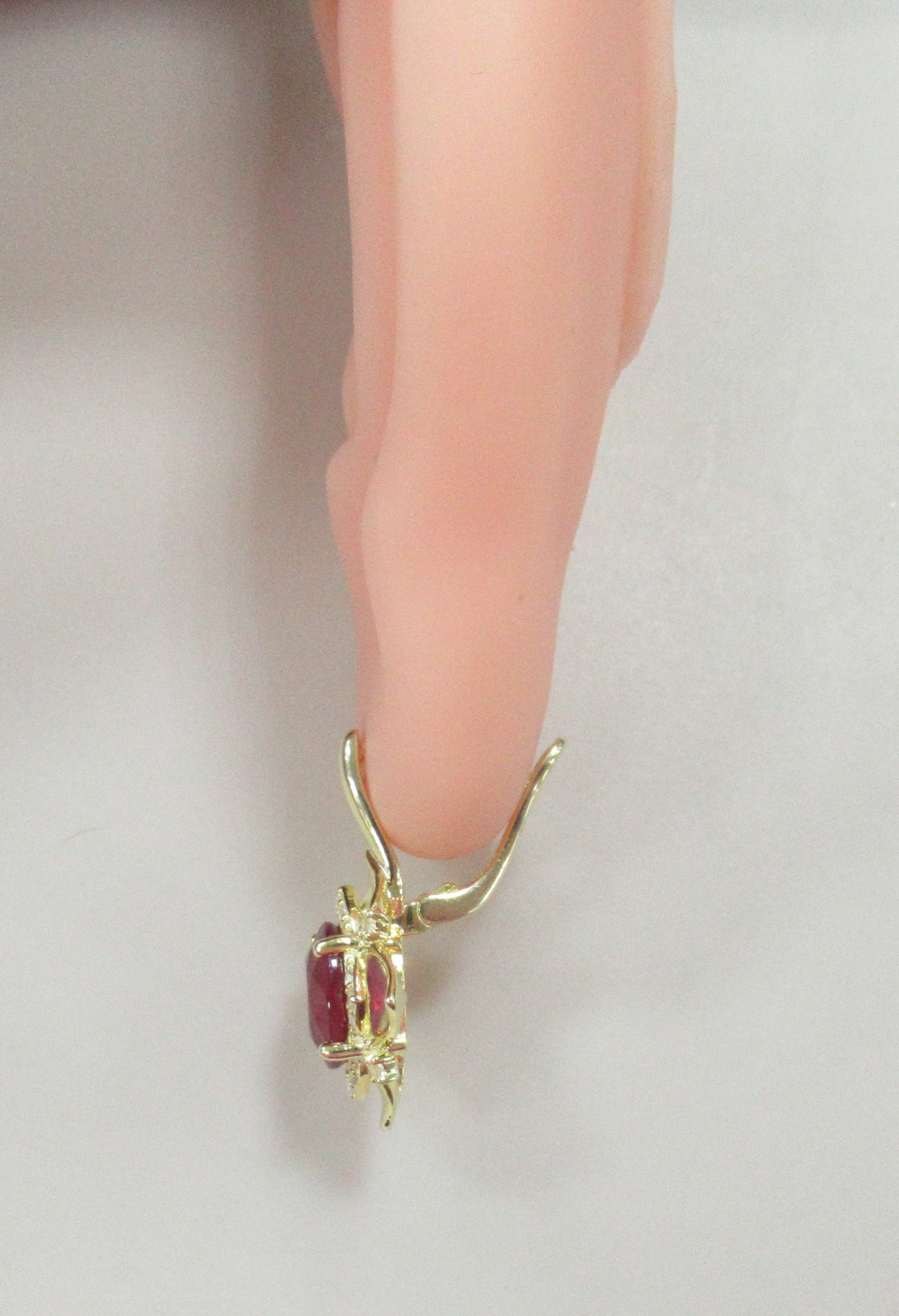 Серебряные серьги с рубинами